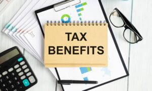 Tax Benefits Written On A Notebook
