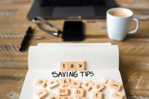 Tax Savings Tips On A Notebook